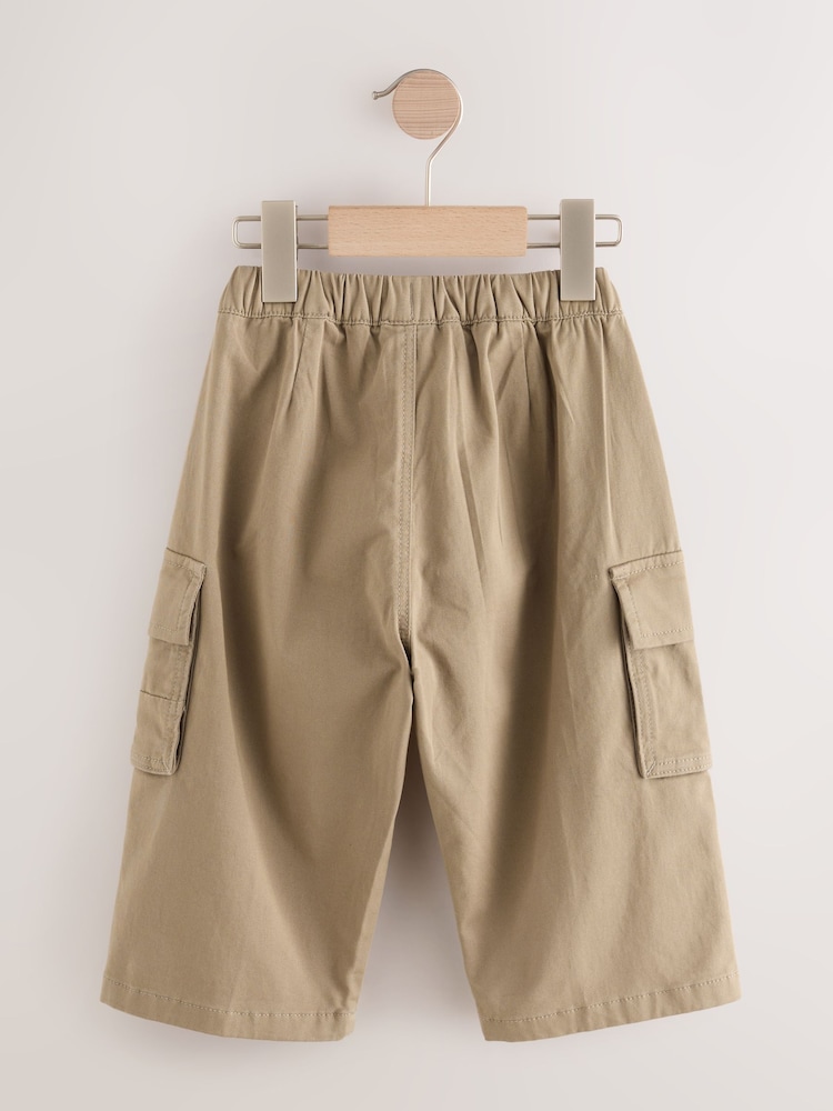 Tan Brown Wide Cargo Trousers (3mths-7yrs) - Image 2 of 4