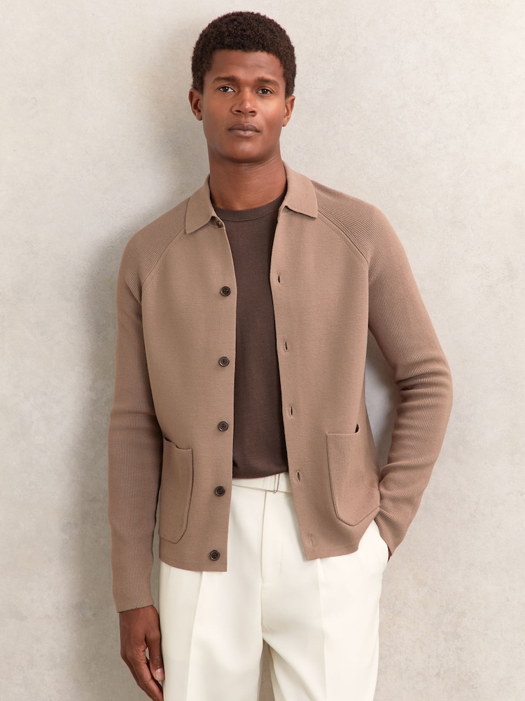 Reiss Camel Brown Fitzgerald Shirt - Image 1 of 7