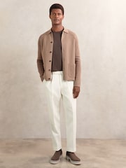 Reiss Camel Brown Fitzgerald Shirt - Image 4 of 7