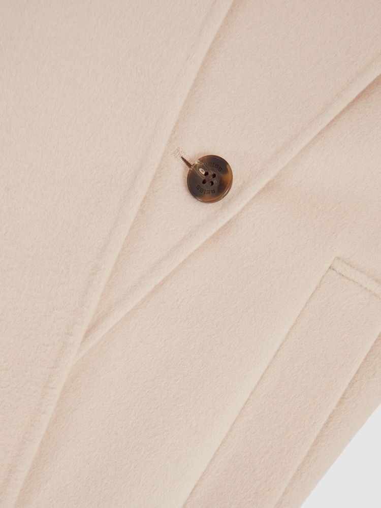 Reiss Cream Indira Wool-Blend Scarf Blindseam Coat - Image 8 of 8 Reiss Cream Indira Wool-Blend Scarf Blindseam Coat - Image 8 of 8