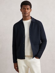 Reiss Navy Blue Fitzgerald Shirt - Image 1 of 6