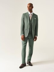 Skopes grey Tailored Fit Calvados Linen Blend Suit Jacket - Image 4 of 7