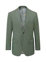Skopes grey Tailored Fit Calvados Linen Blend Suit Jacket - Image 6 of 7