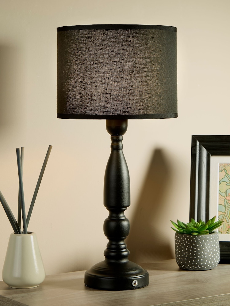 Searchlight Black Lumin Arc Table Lamp - Image 1 of 4