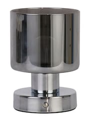 Searchlight Chrome and Smoked Metropolis Table Lamp - Image 3 of 4