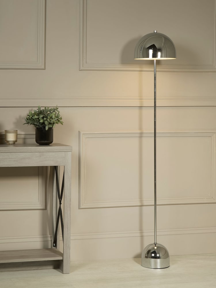 Searchlight Chrome Meridian Floor Lamp - Image 1 of 4