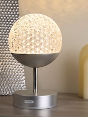 Searchlight Silver and Chrome Lumina Ascend Table Lamp - Image 1 of 4