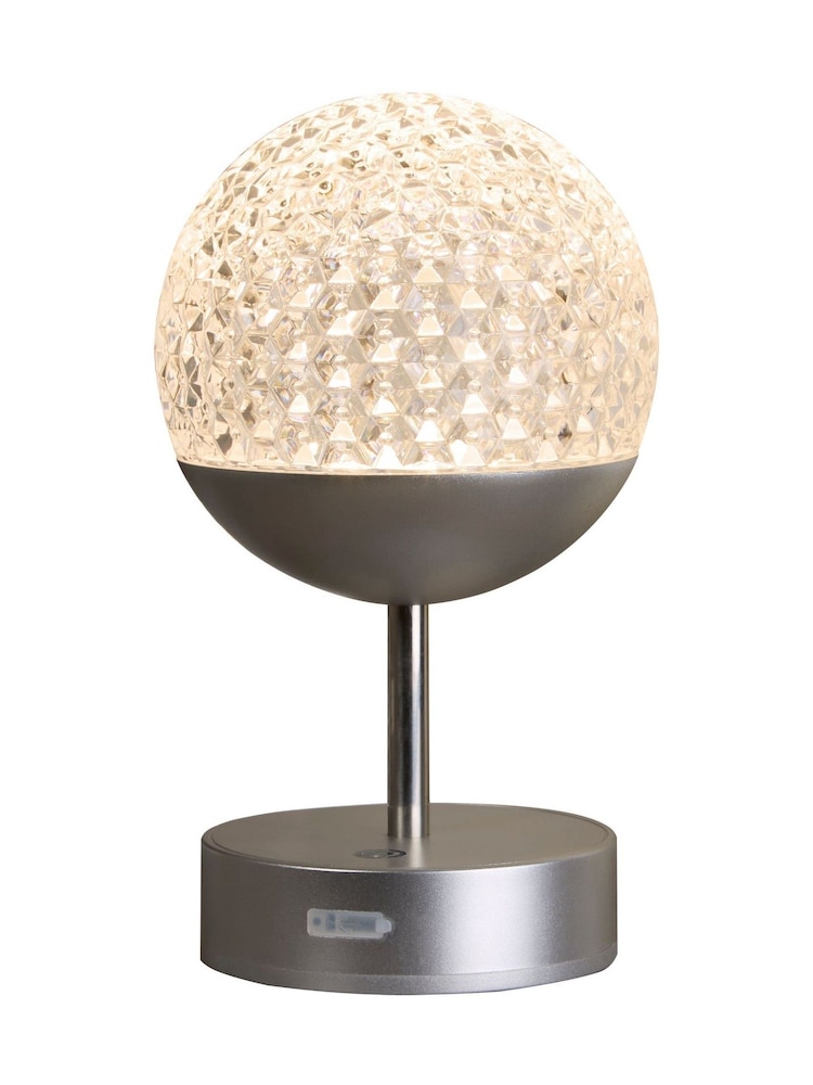 Searchlight Silver and Chrome Lumina Ascend Table Lamp - Image 2 of 4