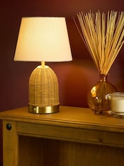 Searchlight Antique Brass Rechargeable LED Touch Heart Glow Table Lamp - Image 1 of 4