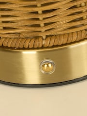 Searchlight Antique Brass Rechargeable LED Touch Heart Glow Table Lamp - Image 2 of 4