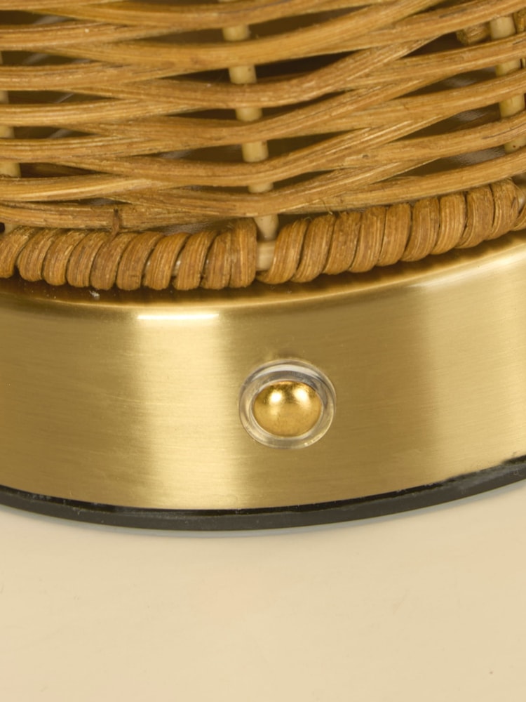 Searchlight Antique Brass Rechargeable LED Touch Heart Glow Table Lamp - Image 2 of 4