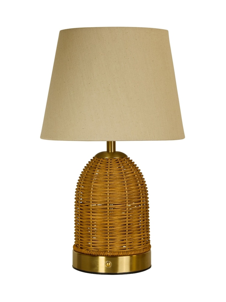 Searchlight Antique Brass Rechargeable LED Touch Heart Glow Table Lamp - Image 4 of 4