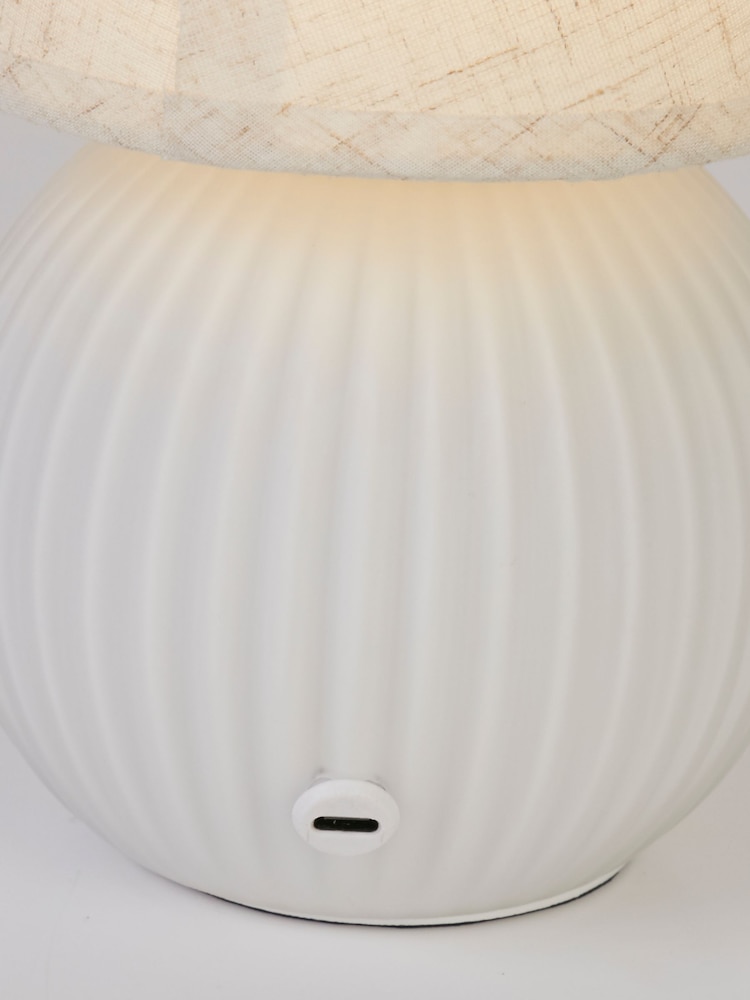 Searchlight White and Gold Nordic Moon Table Lamp - Image 4 of 4
