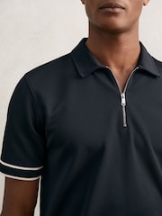 Reiss Navy Zain Polo Shirt - Image 1 of 5