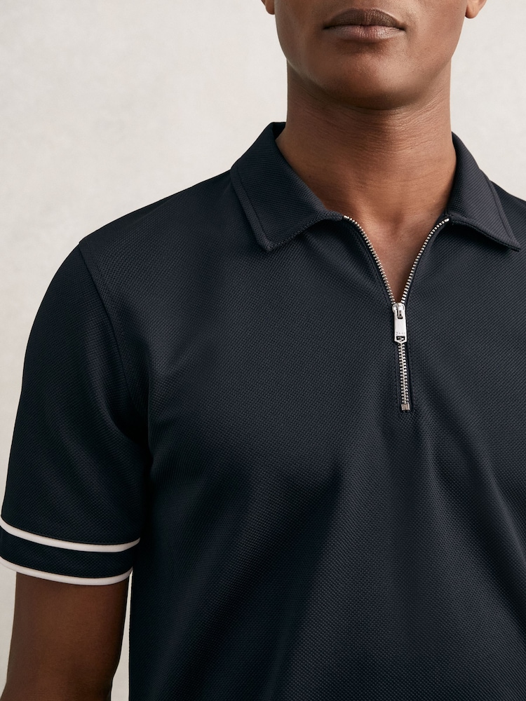Reiss Navy Zain Polo Shirt - Image 1 of 5
