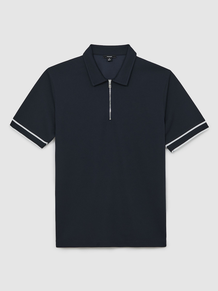 Reiss Navy Zain Polo Shirt - Image 2 of 5