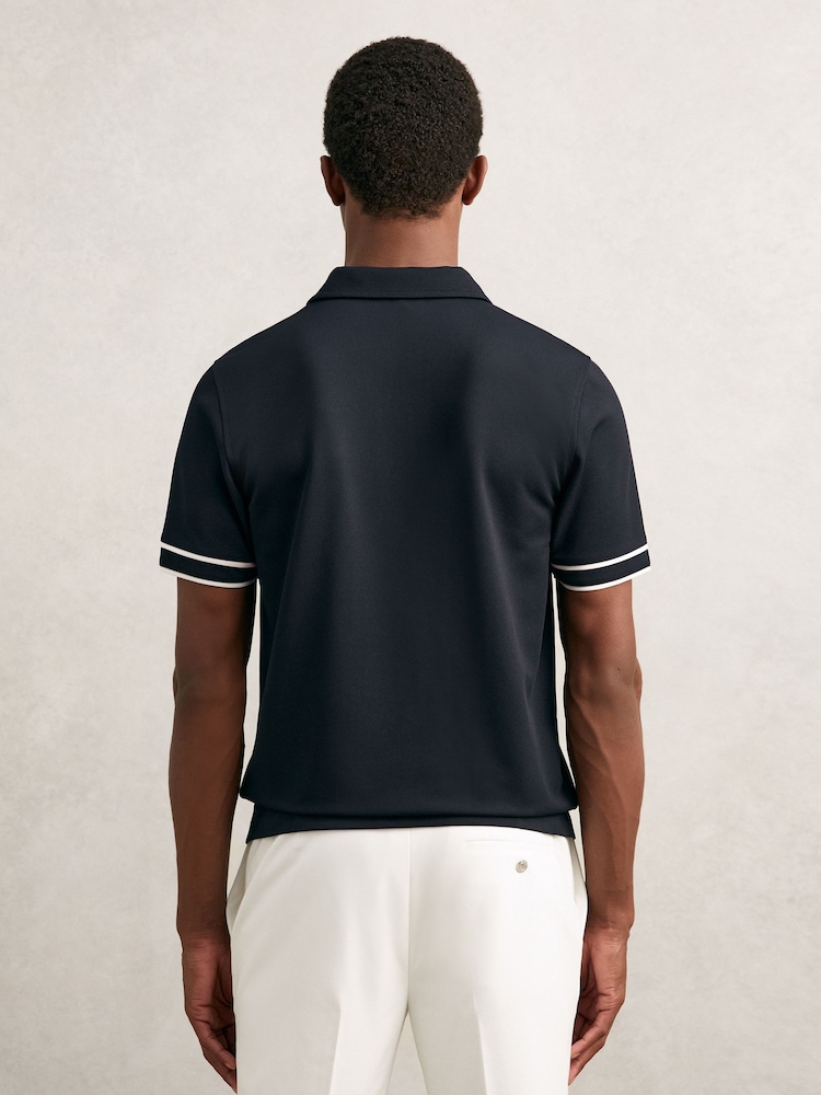 Reiss Navy Zain Polo Shirt - Image 5 of 5