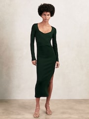 Reiss Green Sophia Dress - Image 5 of 7