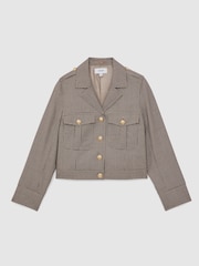 Reiss Neutral Check Jaque Jacket - Image 2 of 8