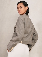 Reiss Neutral Check Jaque Jacket - Image 3 of 8