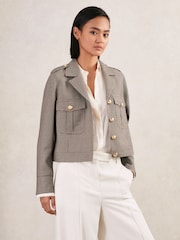 Reiss Neutral Check Jaque Jacket - Image 7 of 8