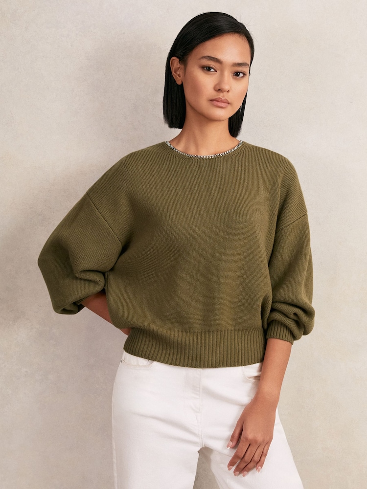 Reiss Sage Green Nadia Jumper - Image 1 of 6