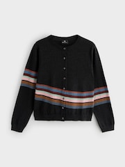 PS Paul Smith Swirl Detail Knit Black Cardigan - Image 1 of 1