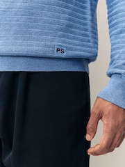 PS Paul Smith Textured Contrast Collar Knitted Polo Shirt - Image 5 of 5