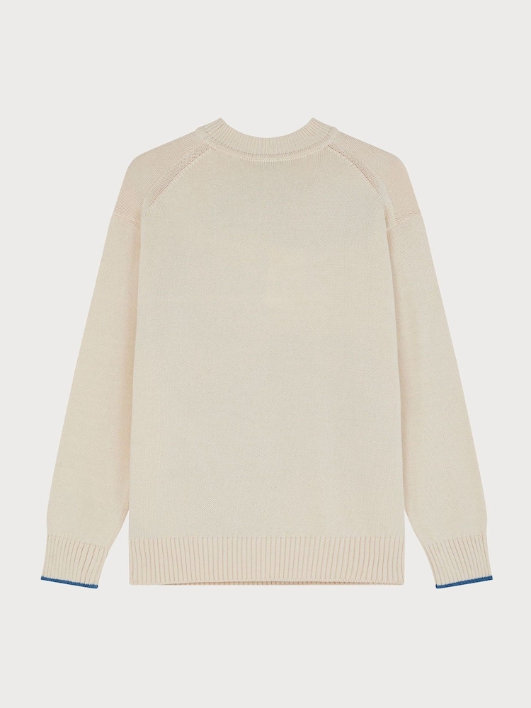 PS Paul Smith Cream Floral Graphic Print Knit Jumper - Image 2 of 4