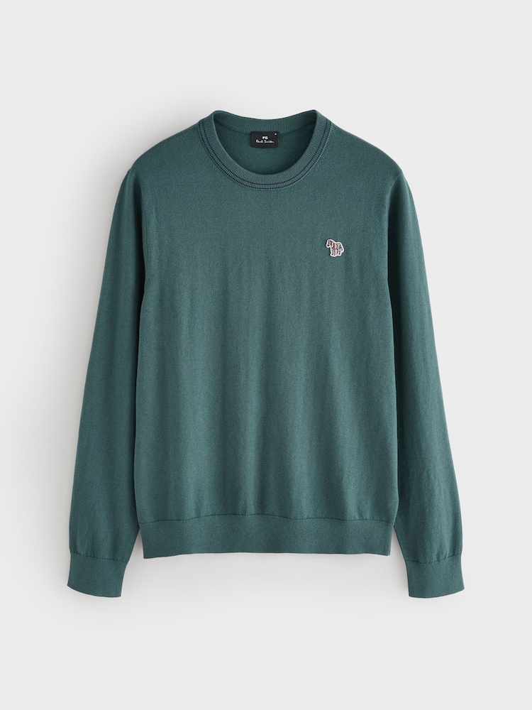 PS Paul Smith Contrast Stitch Crew Neck Jumper - Image 1 of 1 PS Paul Smith Contrast Stitch Crew Neck Jumper - Image 1 of 1