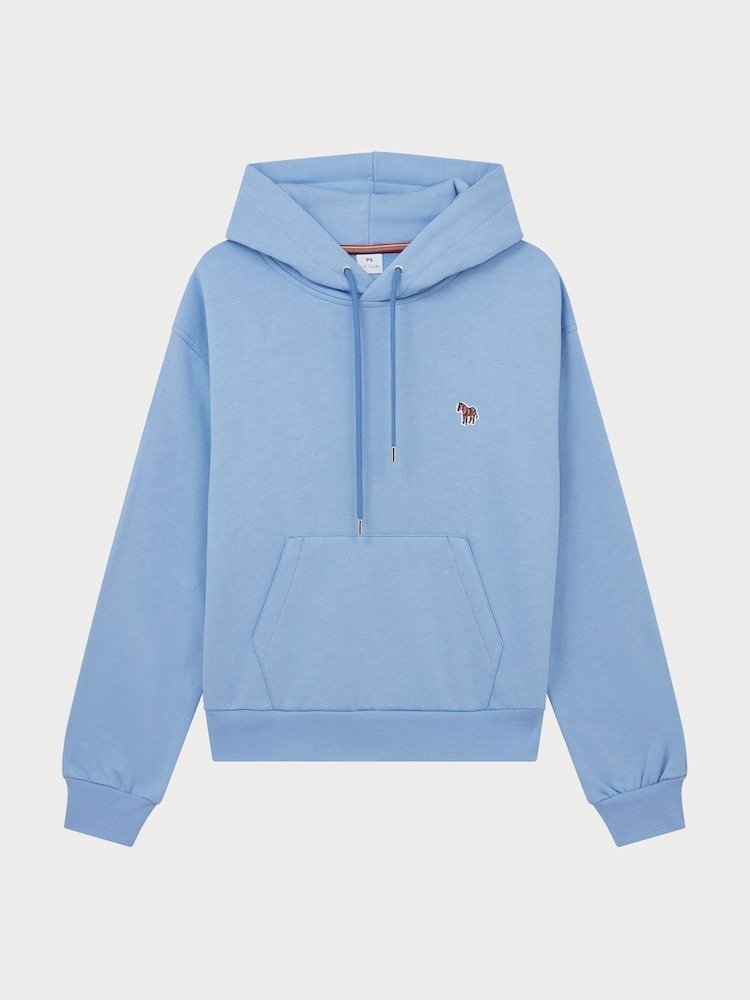 PS Paul Smith Blue Zebra Logo Jersey Hoodie - Image 1 of 2