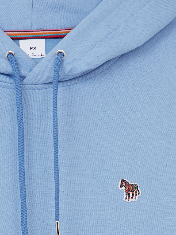 PS Paul Smith Blue Zebra Logo Jersey Hoodie - Image 2 of 2