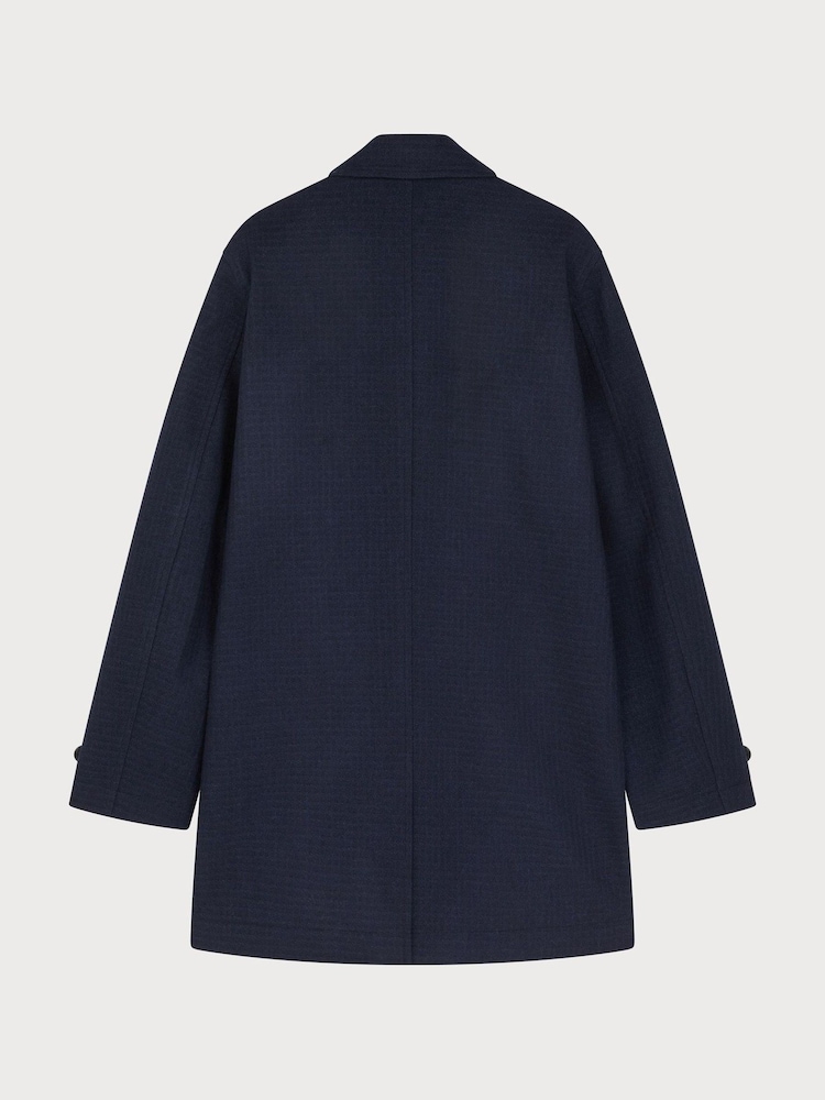 PS Paul Smith Blue Waterpoof Textured Coat - Image 2 of 6 PS Paul Smith Blue Waterpoof Textured Coat - Image 2 of 6