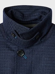 PS Paul Smith Blue Waterpoof Textured Coat - Imagem 5 de 6