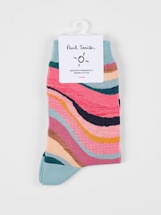 PS Paul Smith Blue Swirl Crew Ankle Socks - صورة 4 من 6