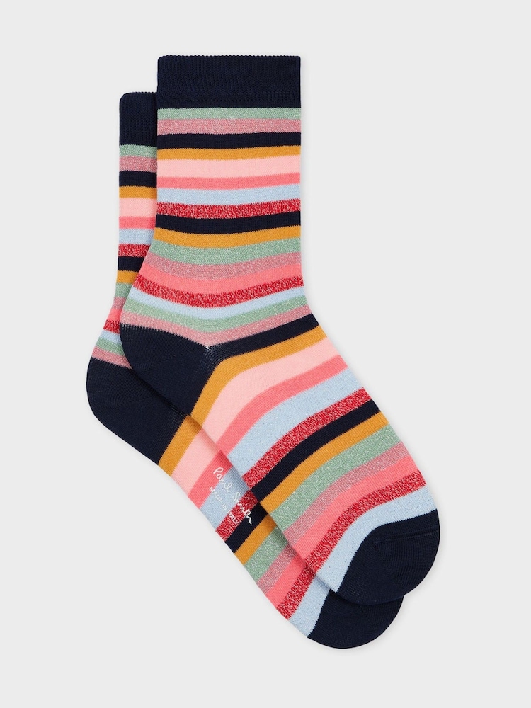 PS Paul Smith Blue Swirl Crew Ankle Socks - صورة 2 من 3