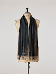 PS Paul Smith Stripe Logo Black Scarf - Image 1 of 3