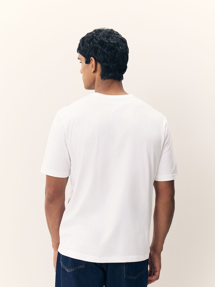 PS Paul Smith Flower Design Graphic Regular-Fit White T-Shirt - Image 2 of 5 PS Paul Smith Flower Design Graphic Regular-Fit White T-Shirt - Image 2 of 5