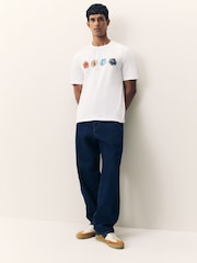 PS Paul Smith Flower Design Graphic Regular-Fit White T-Shirt - Image 3 of 5