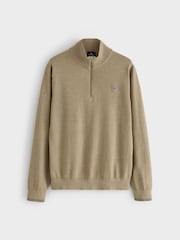 rjava - PS Paul Smith Quarter Zip Logo Jumper - Slika 3 iz 9