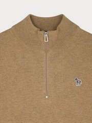 rjava - PS Paul Smith Quarter Zip Logo Jumper - Slika 4 iz 9