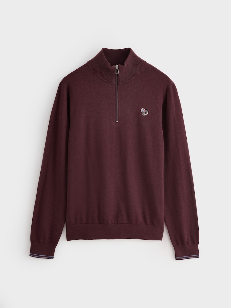 PS Paul Smith Quarter Zip Logo Jumper - Image 1 of 1 PS Paul Smith Quarter Zip Logo Jumper - Image 1 of 1