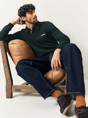 PS Paul Smith Green Regular-Fit Embroidered Logo Long Sleeve Polo Shirt - Imagen 4 de 6