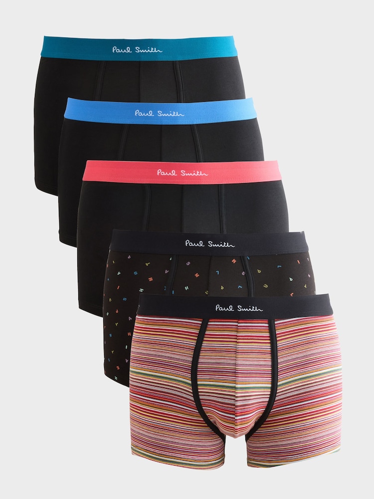 PS Paul Smith Logo Black Boxers 5 Pack - Image 1 of 6