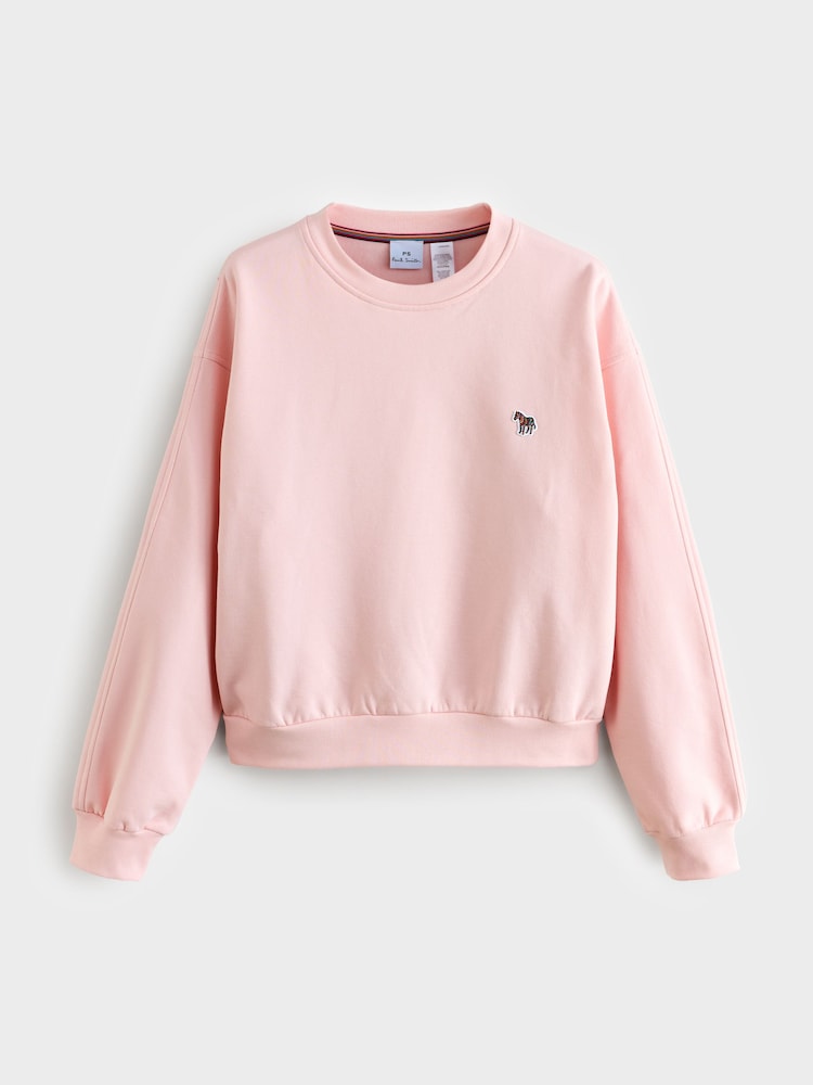 PS Paul Smith Pink Zebra Logo Jersey Sweatshirt - Image 1 of 1