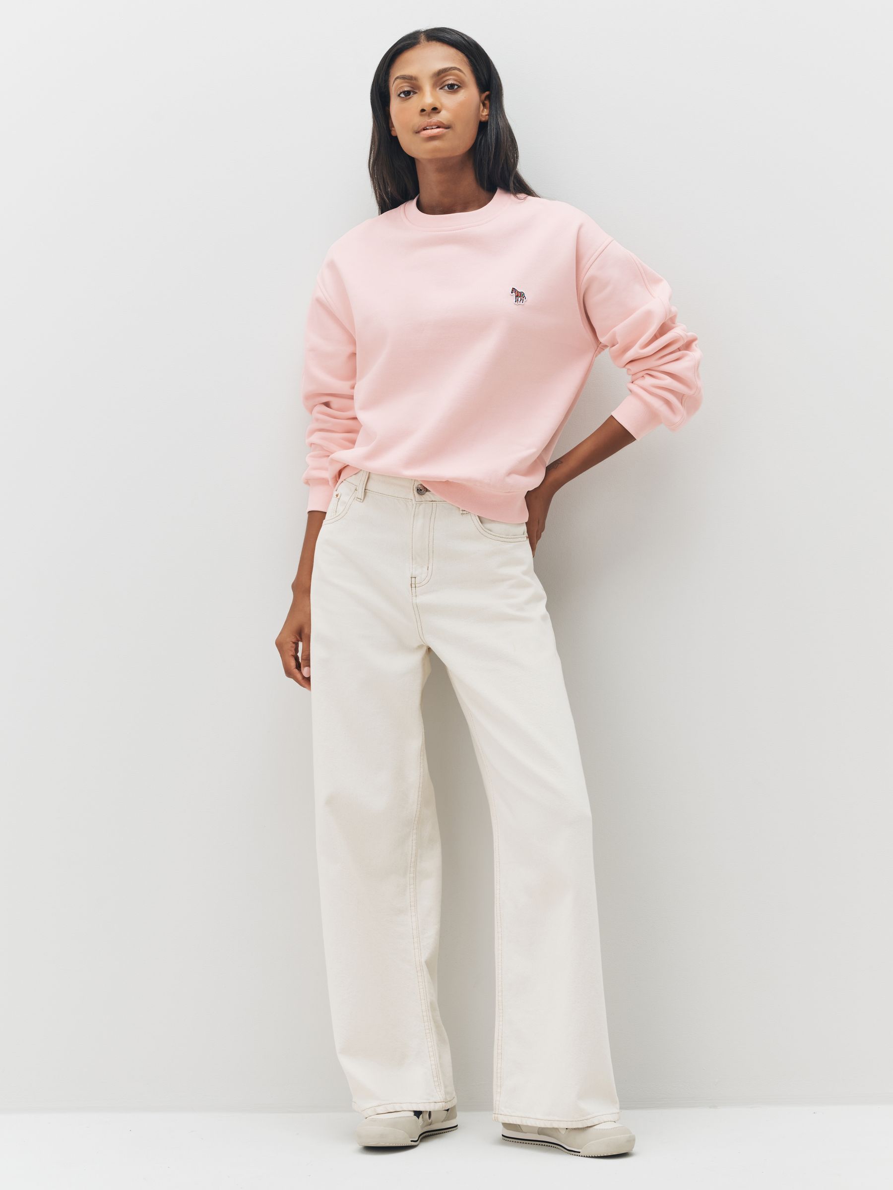 Buy PS Paul Smith Pink Zebra Logo Jersey Sweatshirt from the Next