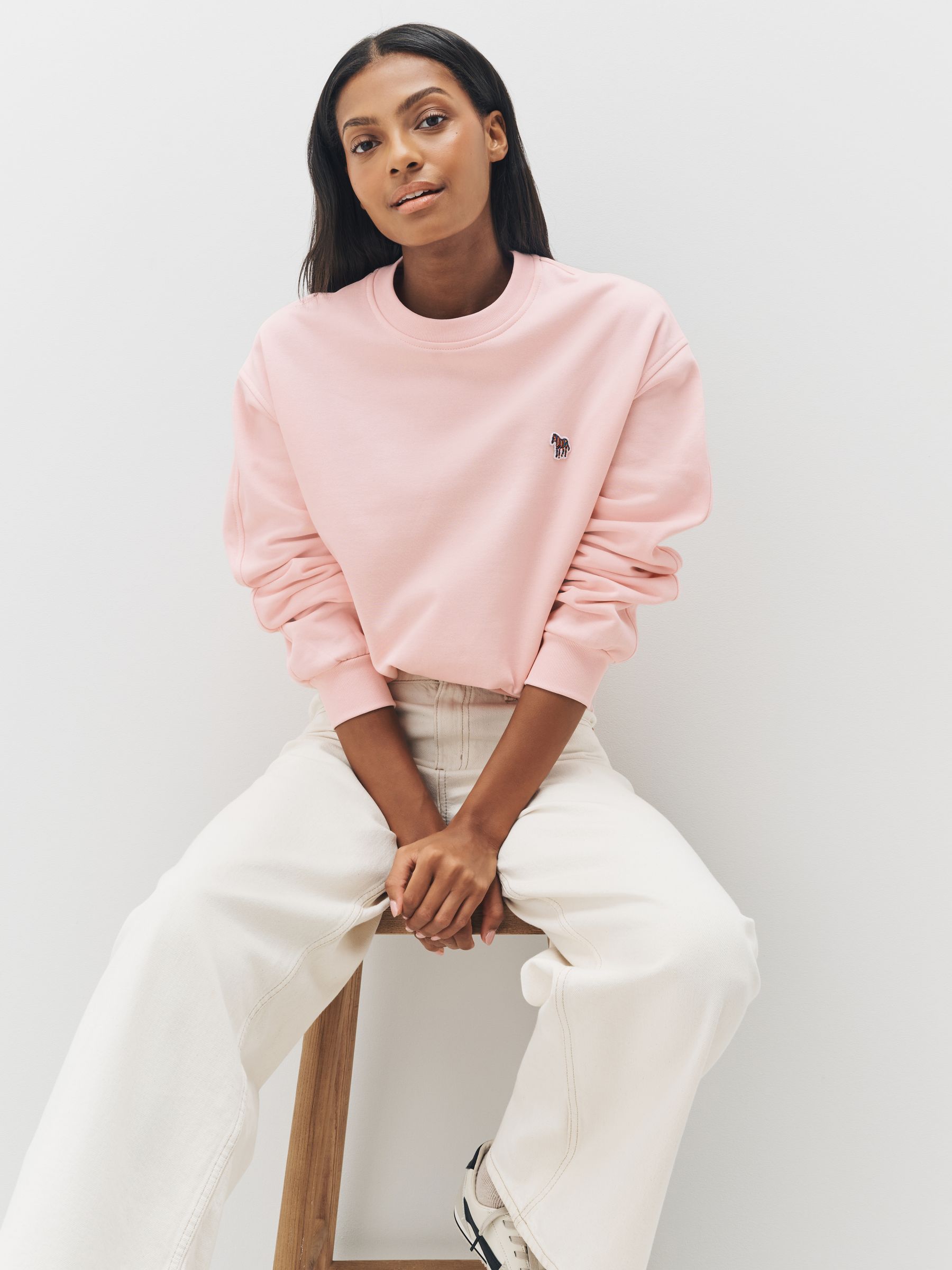 Buy PS Paul Smith Pink Zebra Logo Jersey Sweatshirt from Next USA