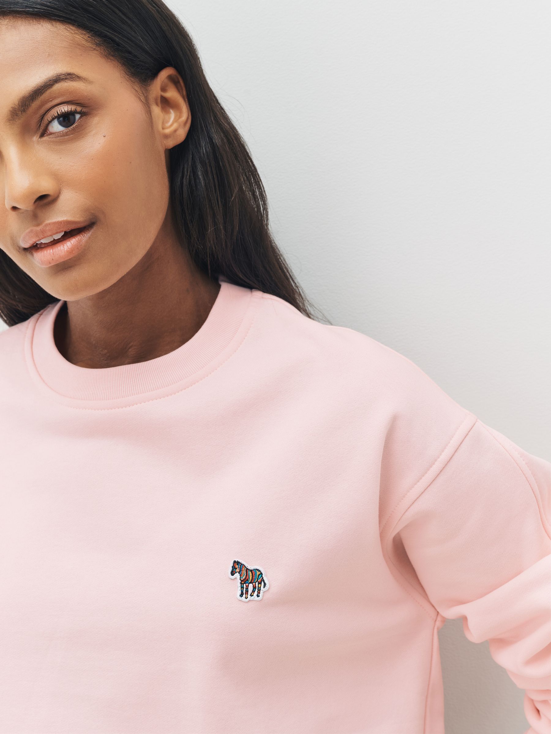 Buy PS Paul Smith Pink Zebra Logo Jersey Sweatshirt from the Next