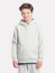 New Balance Grey Small Kids French Terry 100% Cotton Logo Hoodie - Image 1 of 7