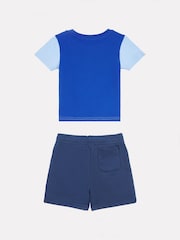 New Balance Blue Kids Jersey Ringer T-Shirt & Shorts Set - Image 2 of 5